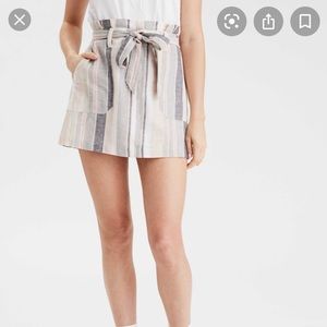 American Eagle High Waisted Paper Bag Mini Skirt